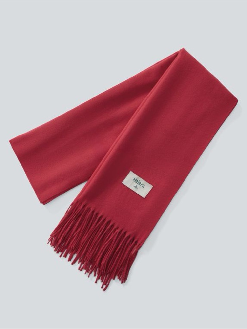 Halara Red Fringe Scarf — One Size ❤️ New in Package